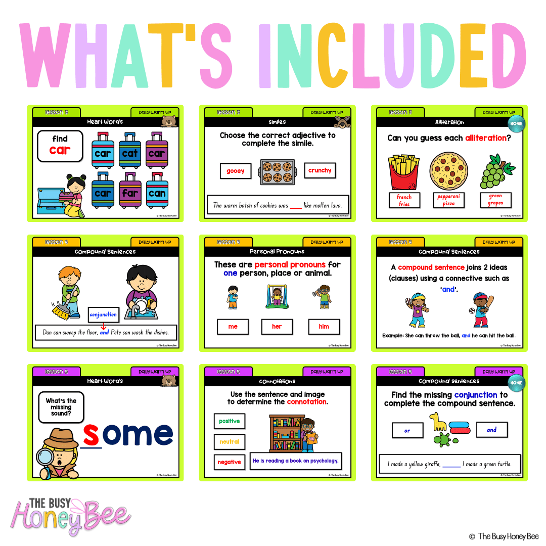 Multi Age K-2 Year B Australian | NSW English Daily Review | Warm-Up Unit 20 - Warm Up | Revision