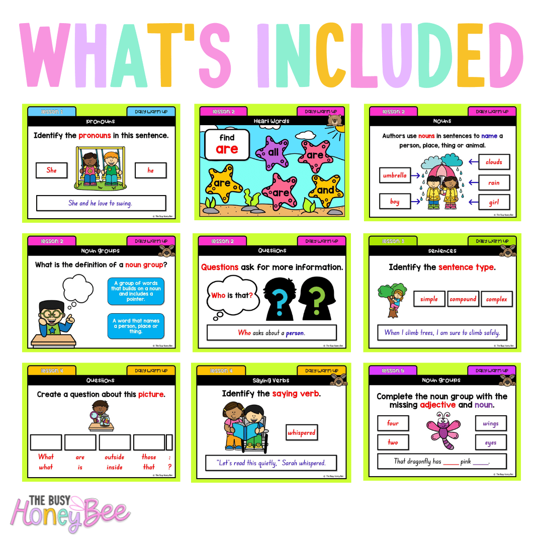 Multi Age K-2 Year B Australian | NSW English Daily Review | Warm-Up Unit 6 - Warm Up | Revision