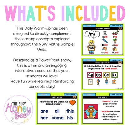 Multi Age K-2 Year B Australian | NSW English Daily Review | Warm-Up Unit 7 - Warm Up | Revision