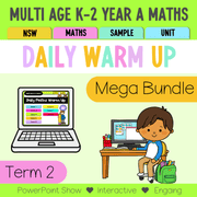 Multi Age K-2 Year B Australian | NSW Maths Daily Review | Warm-Up Term 2 Mega Bundle - Warm Up | Revision