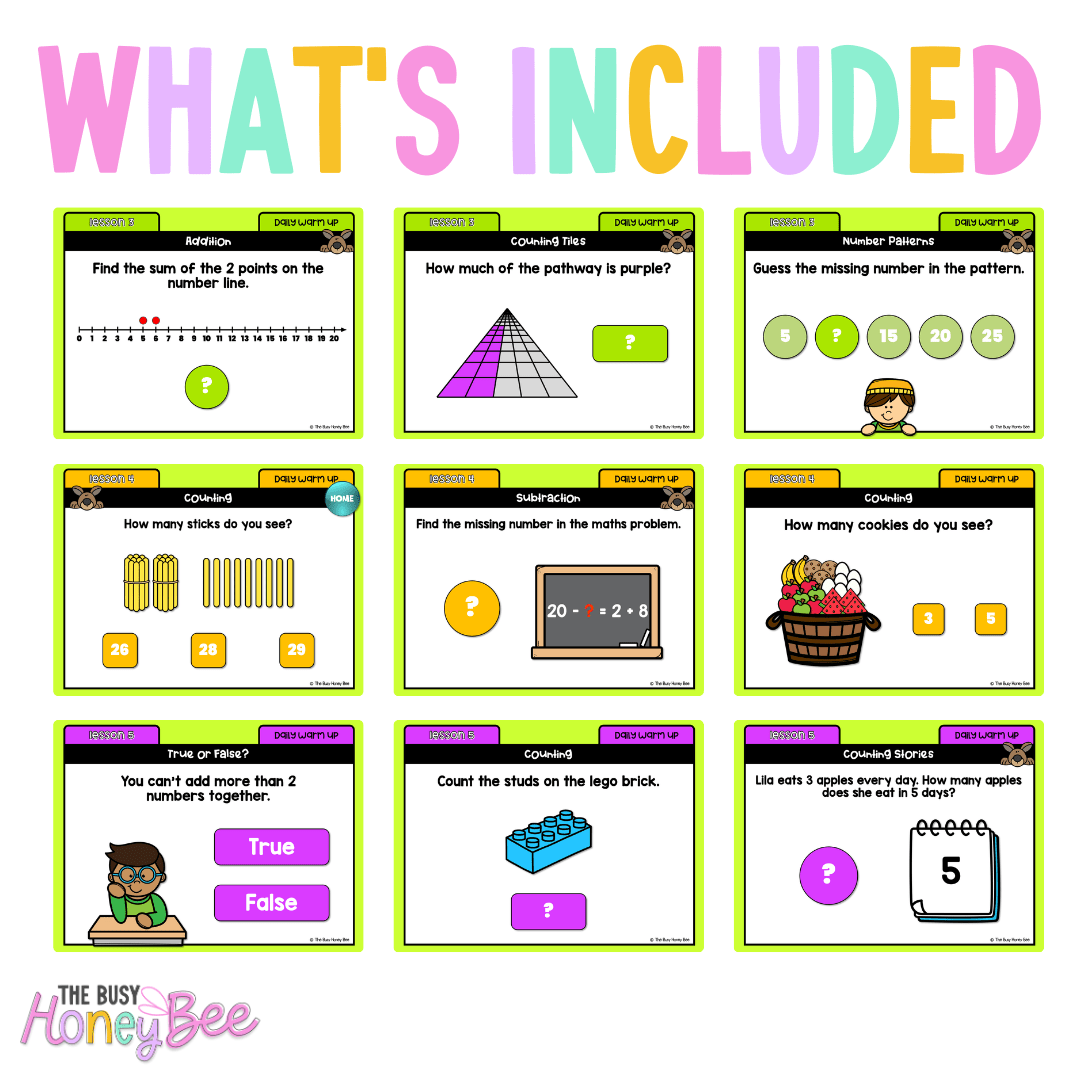 Multi Age K-2 Year B Australian | NSW Maths Daily Review | Warm-Up Term 4 Mega Bundle - Warm Up | Revision