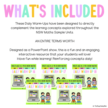 Multi Age K-2 Year B Australian | NSW Maths Daily Review | Warm-Up Term 4 Mega Bundle - Warm Up | Revision