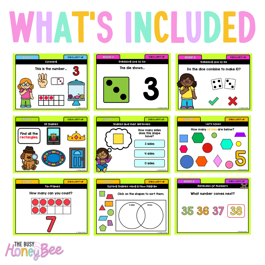 Multi Age K-2 Year B Australian | NSW Maths Daily Review | Warm-Up Unit 1 - Warm Ups | Revision