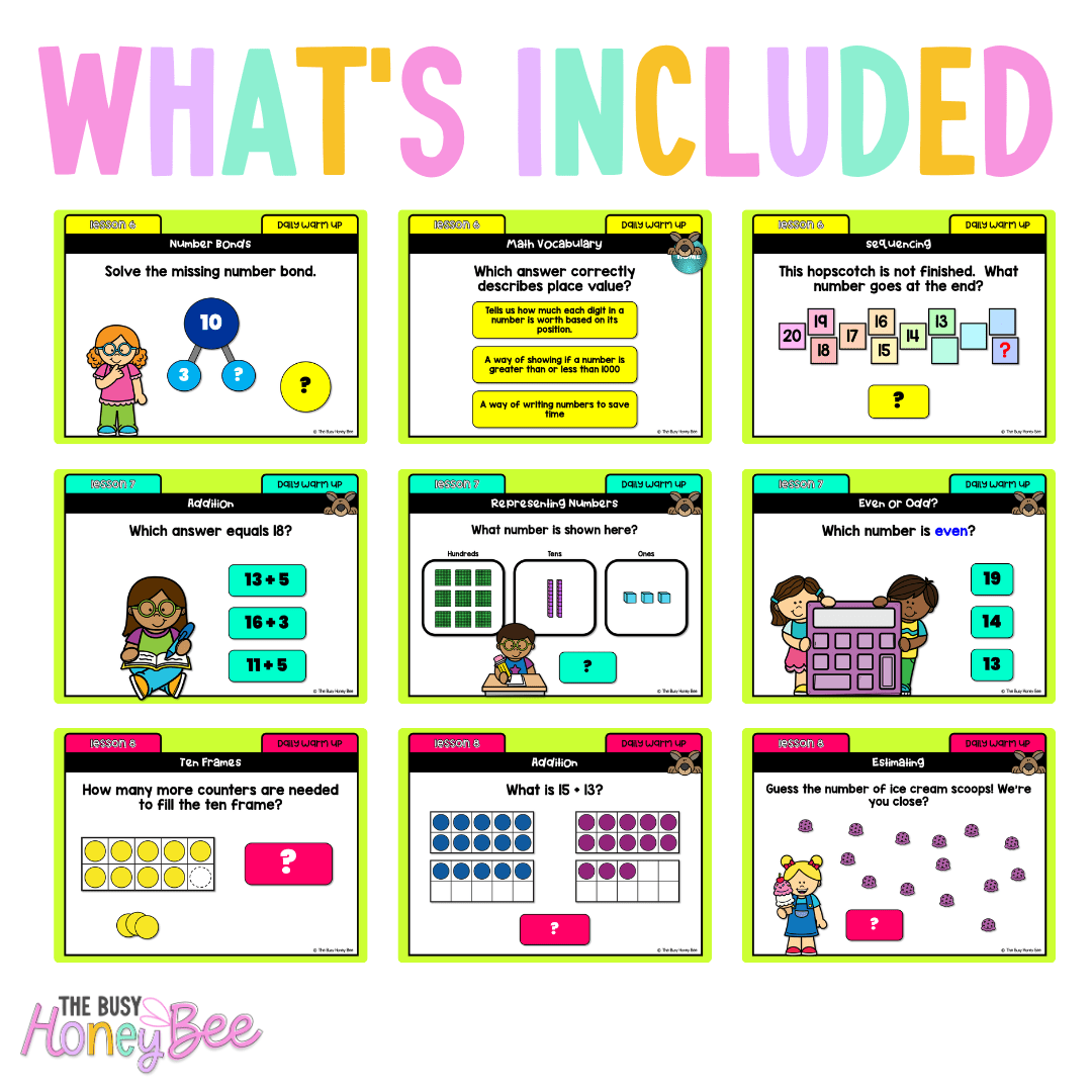 Multi Age K-2 Year B Australian | NSW Maths Daily Review | Warm-Up Unit 11 - Warm Up | Revision