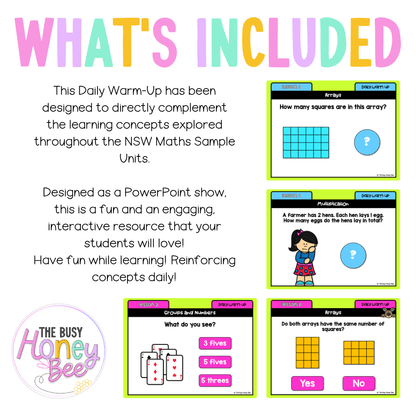 Multi Age K-2 Year B Australian | NSW Maths Daily Review | Warm-Up Unit 13 - Warm Up | Revision