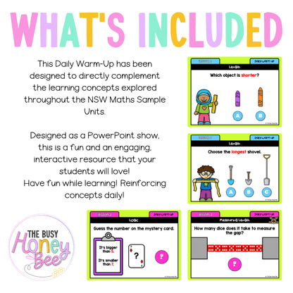 Multi Age K-2 Year B Australian | NSW Maths Daily Review | Warm-Up Unit 14 - Warm Up | Revision