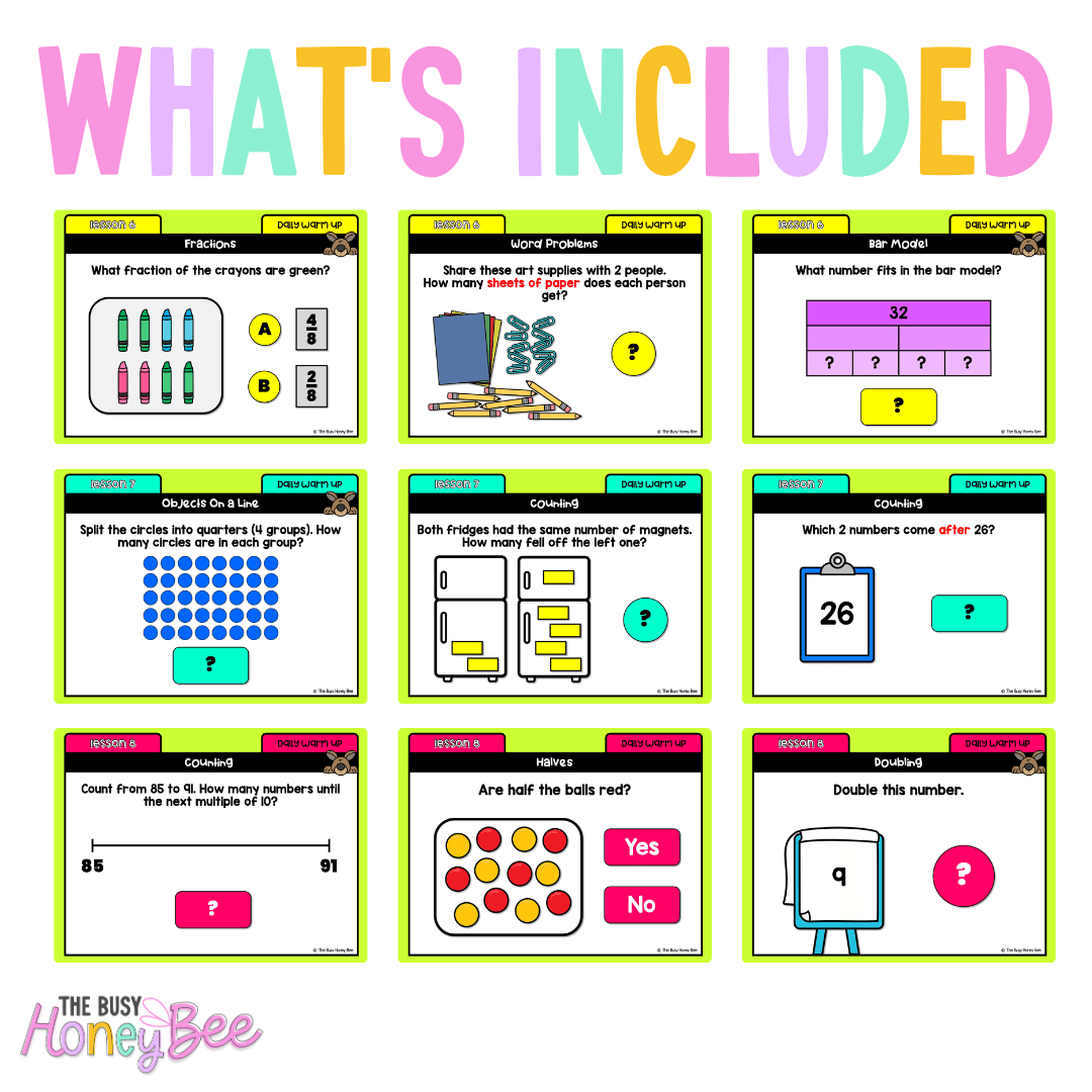 Multi Age K-2 Year B Australian | NSW Maths Daily Review | Warm-Up Unit 15 - Warm Up | Revision