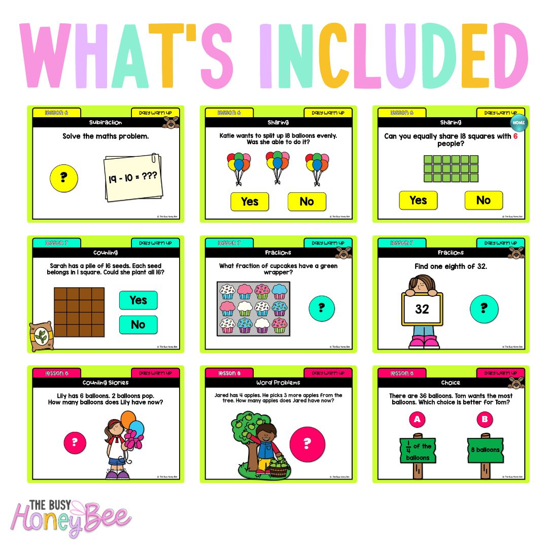 Multi Age K-2 Year B Australian | NSW Maths Daily Review | Warm-Up Unit 16 - Warm Up | Revision