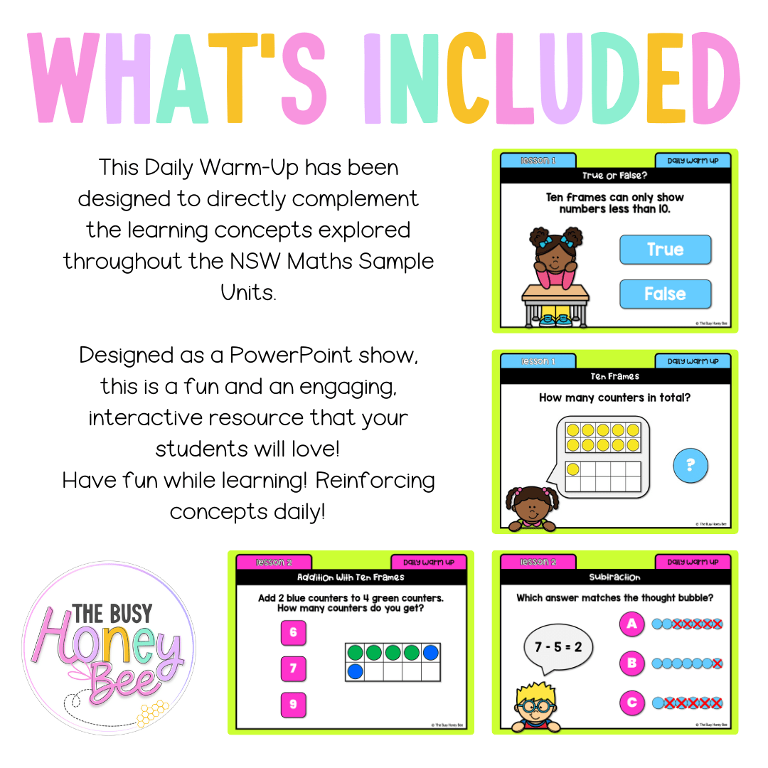 Multi Age K-2 Year B Australian | NSW Maths Daily Review | Warm-Up Unit 16 - Warm Up | Revision
