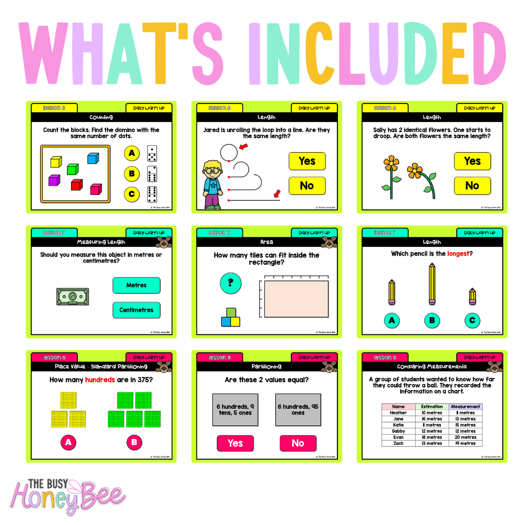 Multi Age K-2 Year B Australian | NSW Maths Daily Review | Warm-Up Unit 17 - Warm Up | Revision