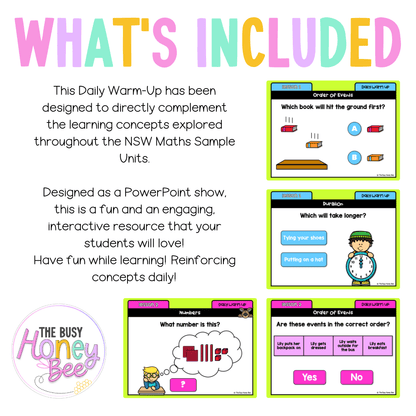 Multi Age K-2 Year B Australian | NSW Maths Daily Review | Warm-Up Unit 20 - Warm Up | Revision