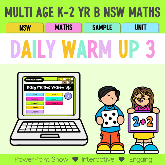 Multi Age K-2 Year B Australian | NSW Maths Daily Review | Warm-Up Unit 3 - Warm Ups | Revision
