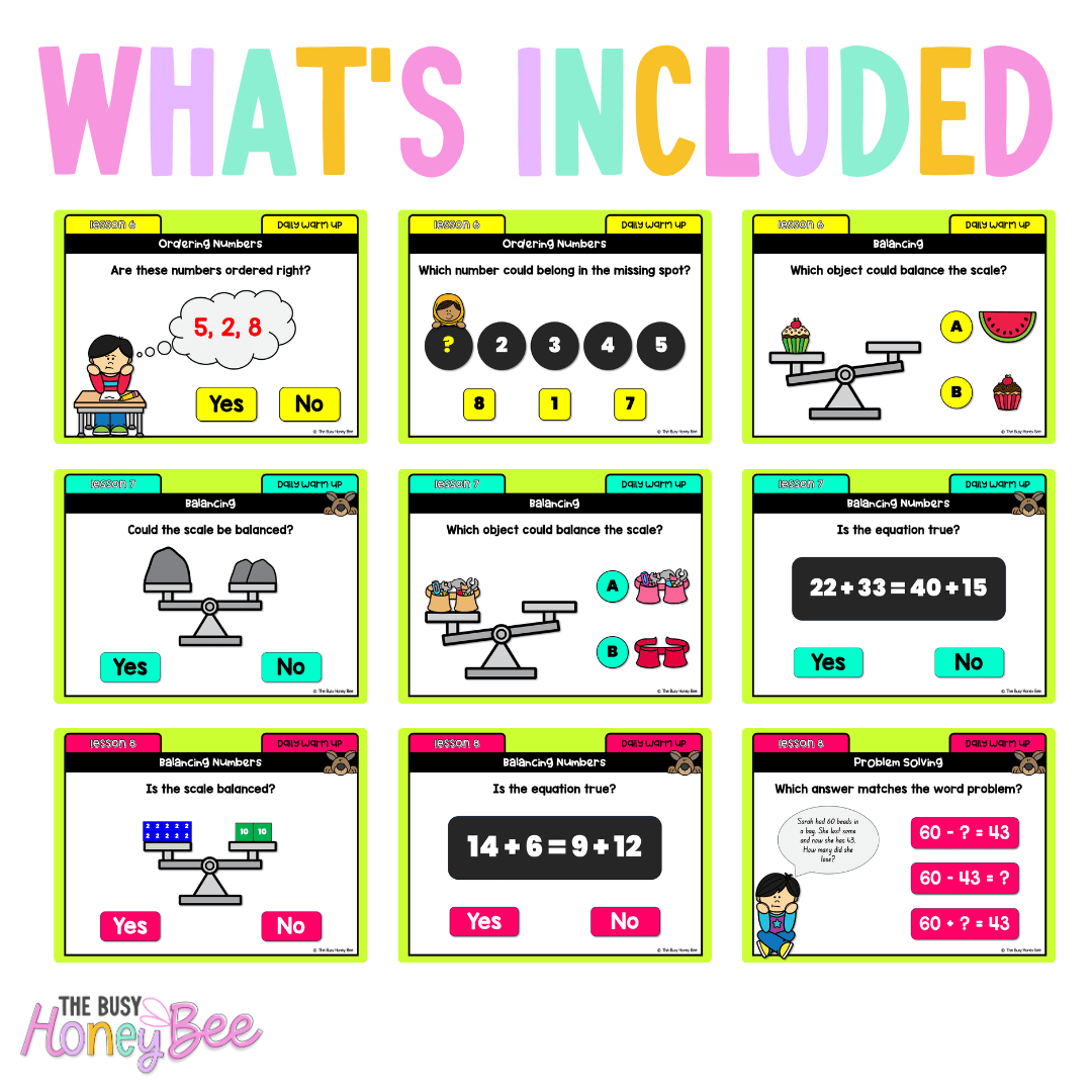 Multi Age K-2 Year B Australian | NSW Maths Daily Review | Warm-Up Unit 6 - Warm Up | Revision
