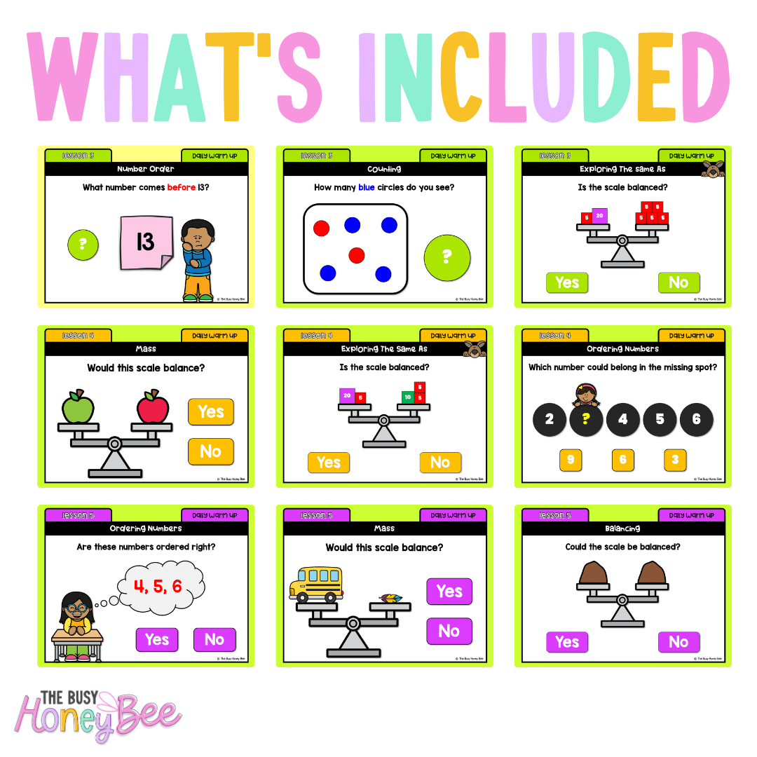 Multi Age K-2 Year B Australian | NSW Maths Daily Review | Warm-Up Unit 6 - Warm Up | Revision