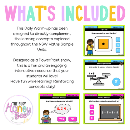 Multi Age K-2 Year B Australian | NSW Maths Daily Review | Warm-Up Unit 6 - Warm Up | Revision