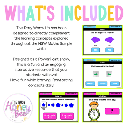 Multi Age K-2 Year B Australian | NSW Maths Daily Review | Warm-Up Unit 8 - Warm Up | Revision