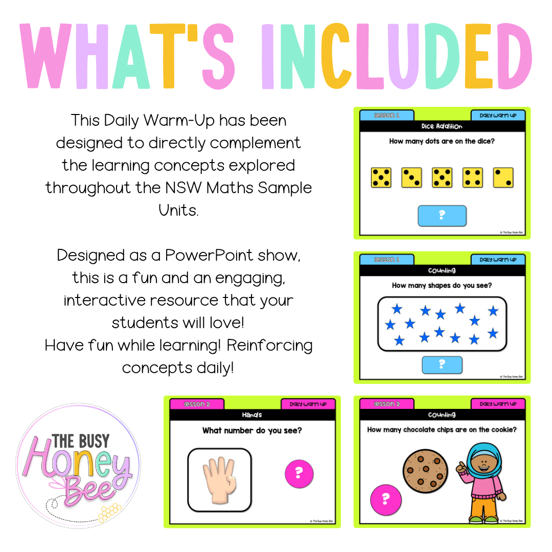 Multi Age K-2 Year B Australian | NSW Maths Daily Review | Warm-Up Unit 9 - Warm Up | Revision