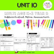 Multi Age K-2 Year B Differentiated NSW Maths Assessment Unit 10 - Assessment
