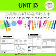 Multi Age K-2 Year B Differentiated NSW Maths Assessment Unit 13 - Assessment