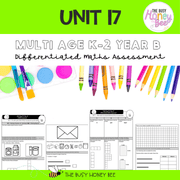 Multi Age K-2 Year B Differentiated NSW Maths Assessment Unit 17 - Assessment