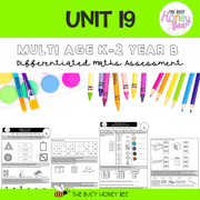 Multi Age K-2 Year B Differentiated NSW Maths Assessment Unit 19 - Assessment