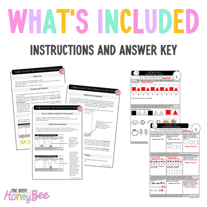Multi Age K-2 Year B Differentiated NSW Maths Assessment Unit 2 - Assessment