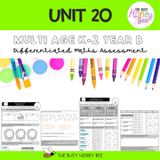 Multi Age K-2 Year B Differentiated NSW Maths Assessment Unit 20 - Assessment