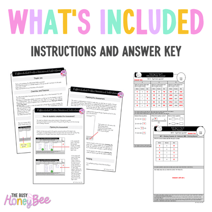 Multi Age K-2 Year B Differentiated NSW Maths Assessment Unit 6 - Assessment