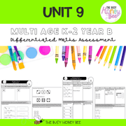 Multi Age K-2 Year B Differentiated NSW Maths Assessment Unit 9 - Assessment