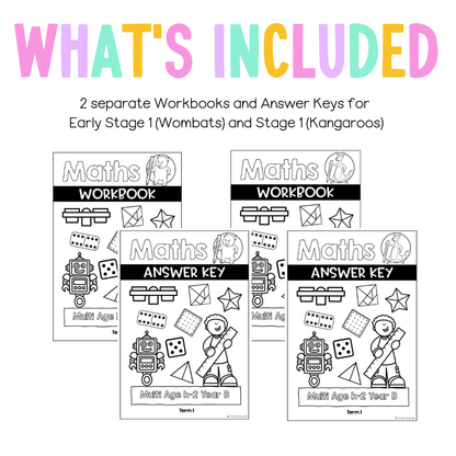Multi Age K-2 Year B NSW Maths Workbook Term 1 - Pdf