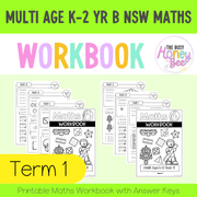 Multi Age K-2 Year B NSW Maths Workbook Term 1 - Pdf