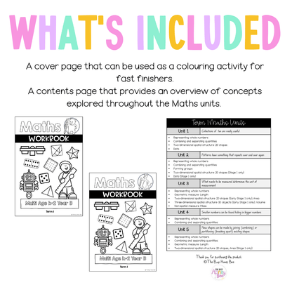 Multi Age K-2 Year B NSW Maths Workbook Term 1 - Pdf