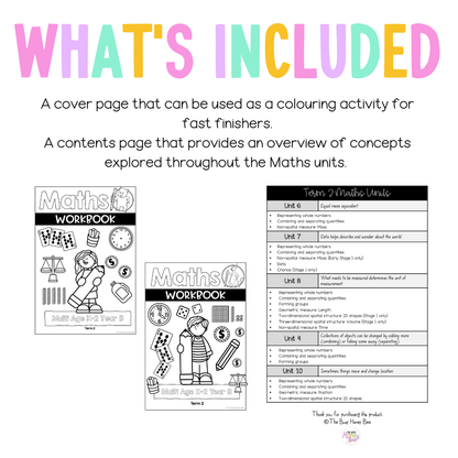 Multi Age K-2 Year B NSW Maths Workbook Term 2 - Workbook | Worksheets