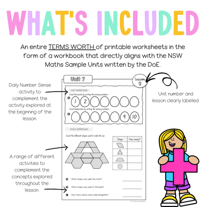 Multi Age K-2 Year B NSW Maths Workbook Term 2 - Workbook | Worksheets