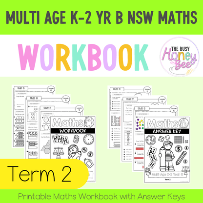 Multi Age K-2 Year B NSW Maths Workbook Term 2 - Workbook | Worksheets