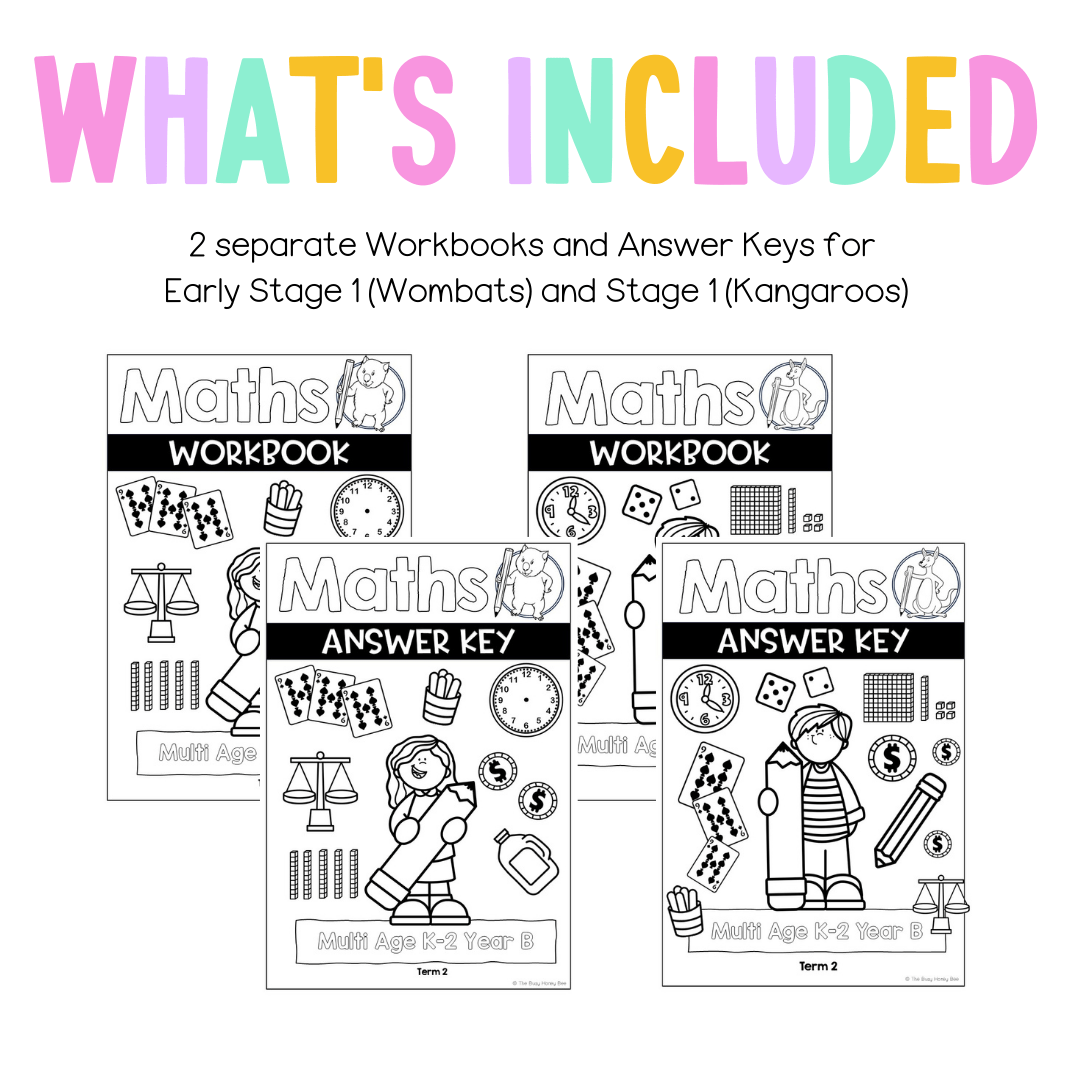 Multi Age K-2 Year B NSW Maths Workbook Term 2 - Workbook | Worksheets