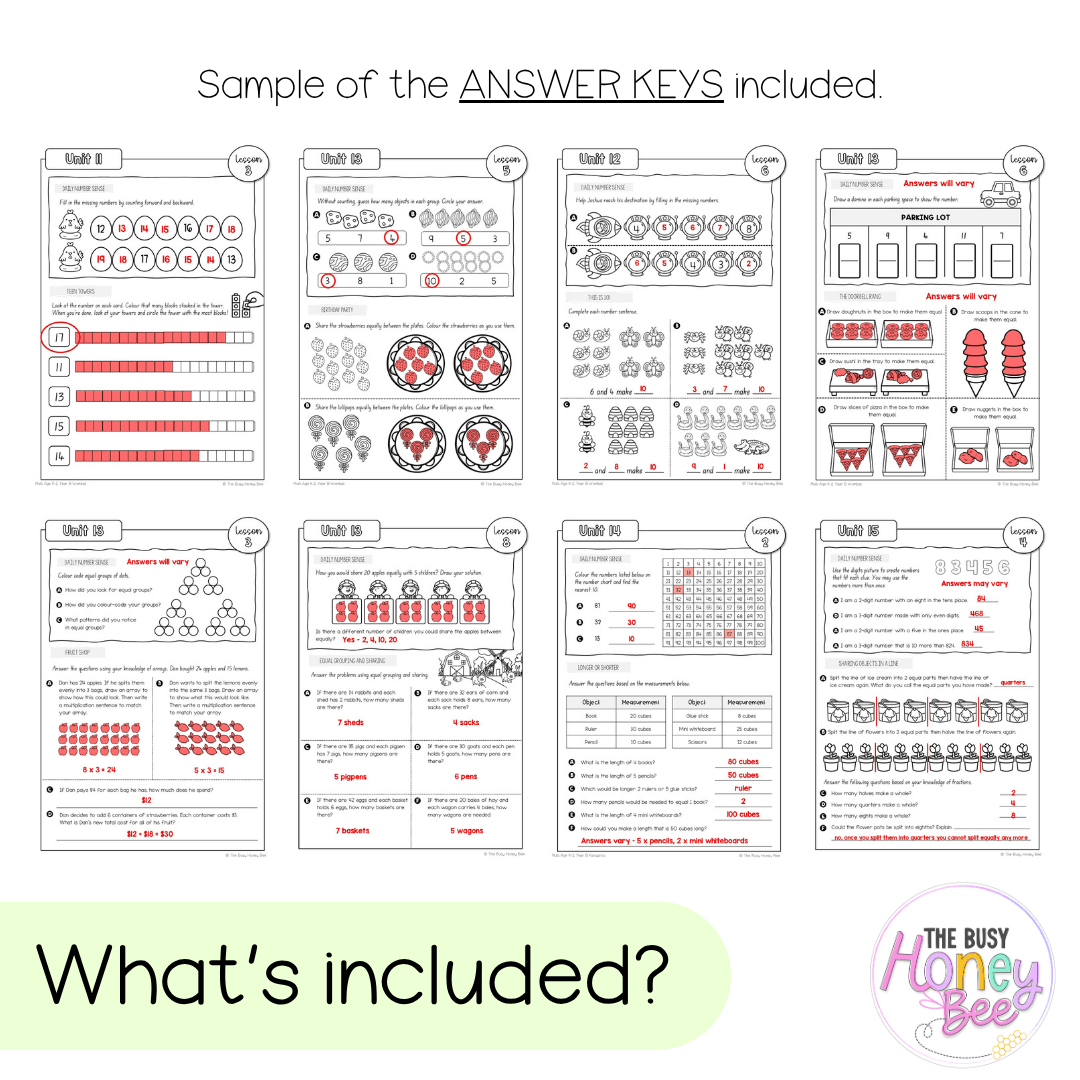 Multi Age K-2 Year B NSW Maths Workbook Term 3 - Workbook | Worksheets