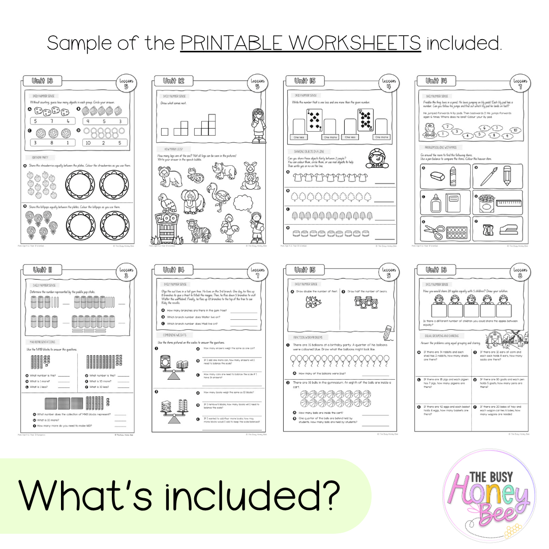 Multi Age K-2 Year B NSW Maths Workbook Term 3 - Workbook | Worksheets