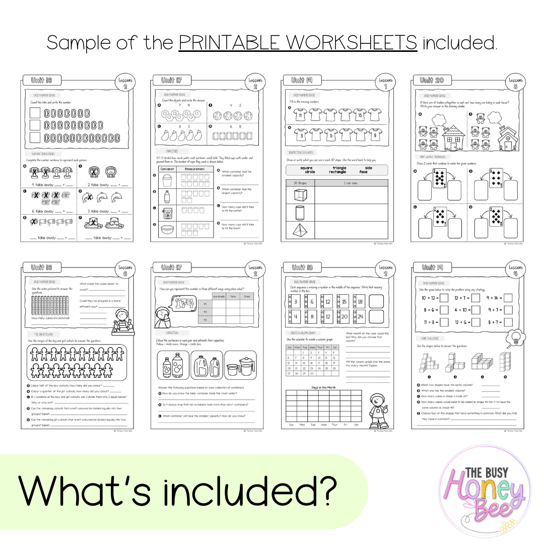 Multi Age K-2 Year B NSW Maths Workbook Term 4 - Workbook | Worksheets
