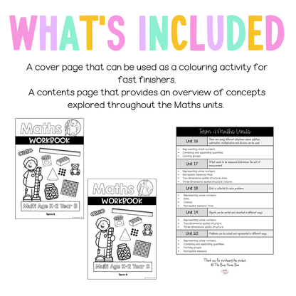 Multi Age K-2 Year B NSW Maths Workbook Term 4 - Workbook | Worksheets