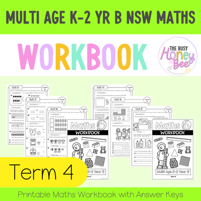 Multi Age K-2 Year B NSW Maths Workbook Term 4 - Workbook | Worksheets