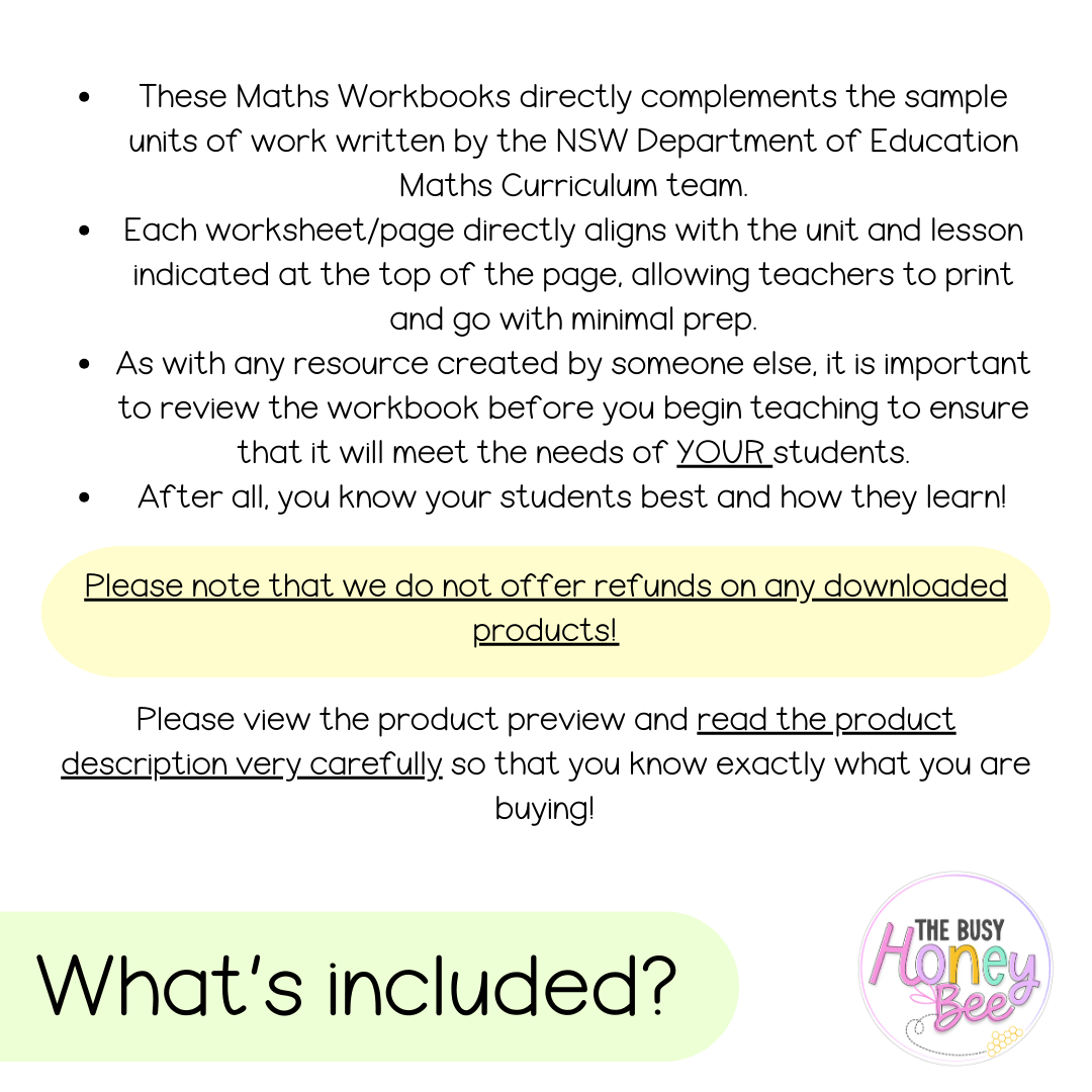 Multi Age K-2 Year B NSW Maths Workbook ULTIMATE Mega Bundle - Workbook | Worksheets