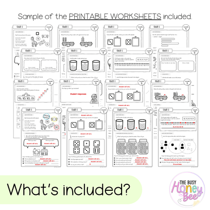 Multi Age K-2 Year B NSW Maths Worksheets Unit 1 - Workbook | Worksheets