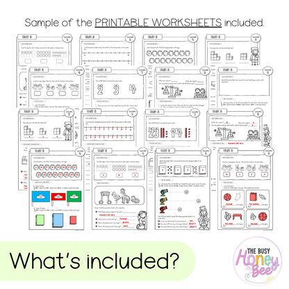Multi Age K-2 Year B NSW Maths Worksheets Unit 3 - Workbook | Worksheets