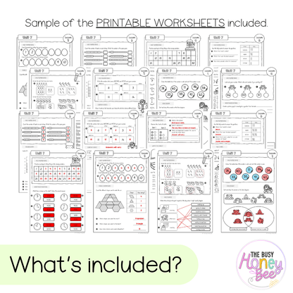 Multi Age K-2 Year B NSW Maths Worksheets Unit 7 - Workbook | Worksheets