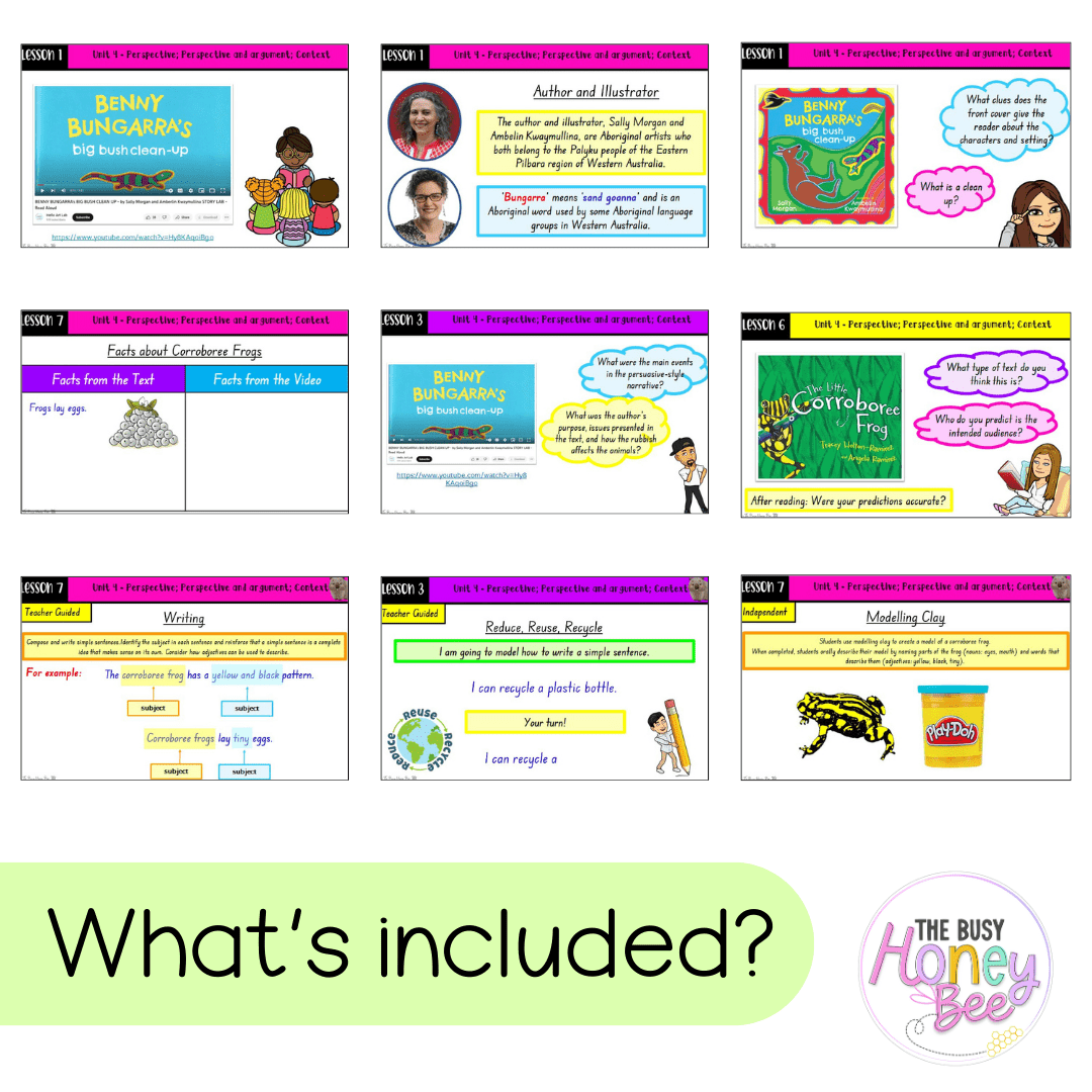 Multi Age K-2 Year B Term 1 English Teaching Slides Mega Bundle - Teaching Slides