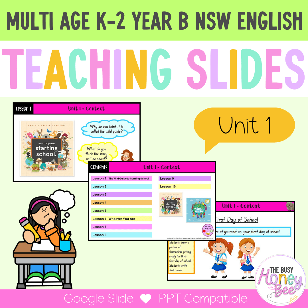Multi Age K-2 Year B Term 1 English Teaching Slides Mega Bundle - Teaching Slides