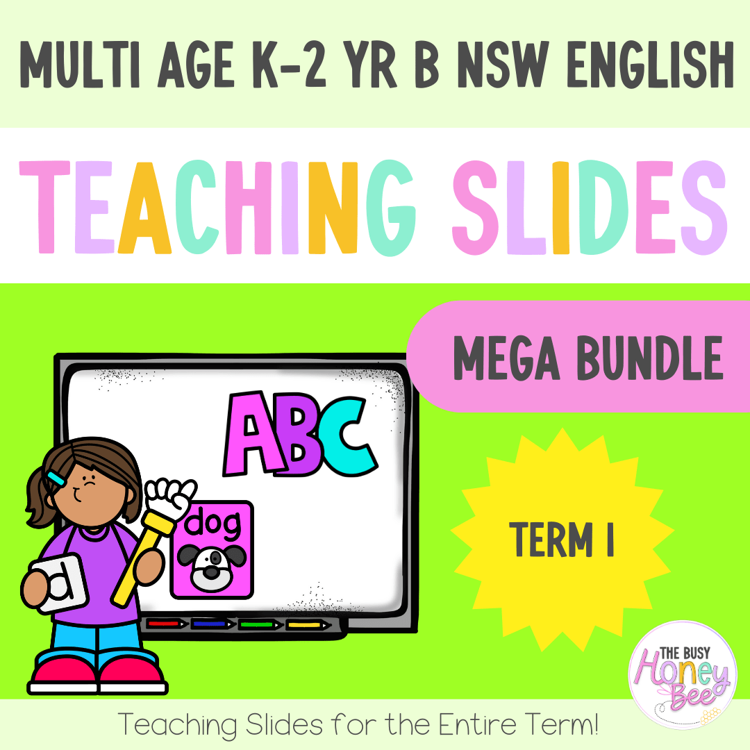Multi Age K-2 Year B Term 1 English Teaching Slides Mega Bundle - Teaching Slides