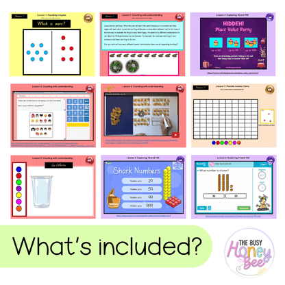 Multi Age K-2 Year B Term 1 Maths Teaching Slides Mega Bundle - Teaching Slides