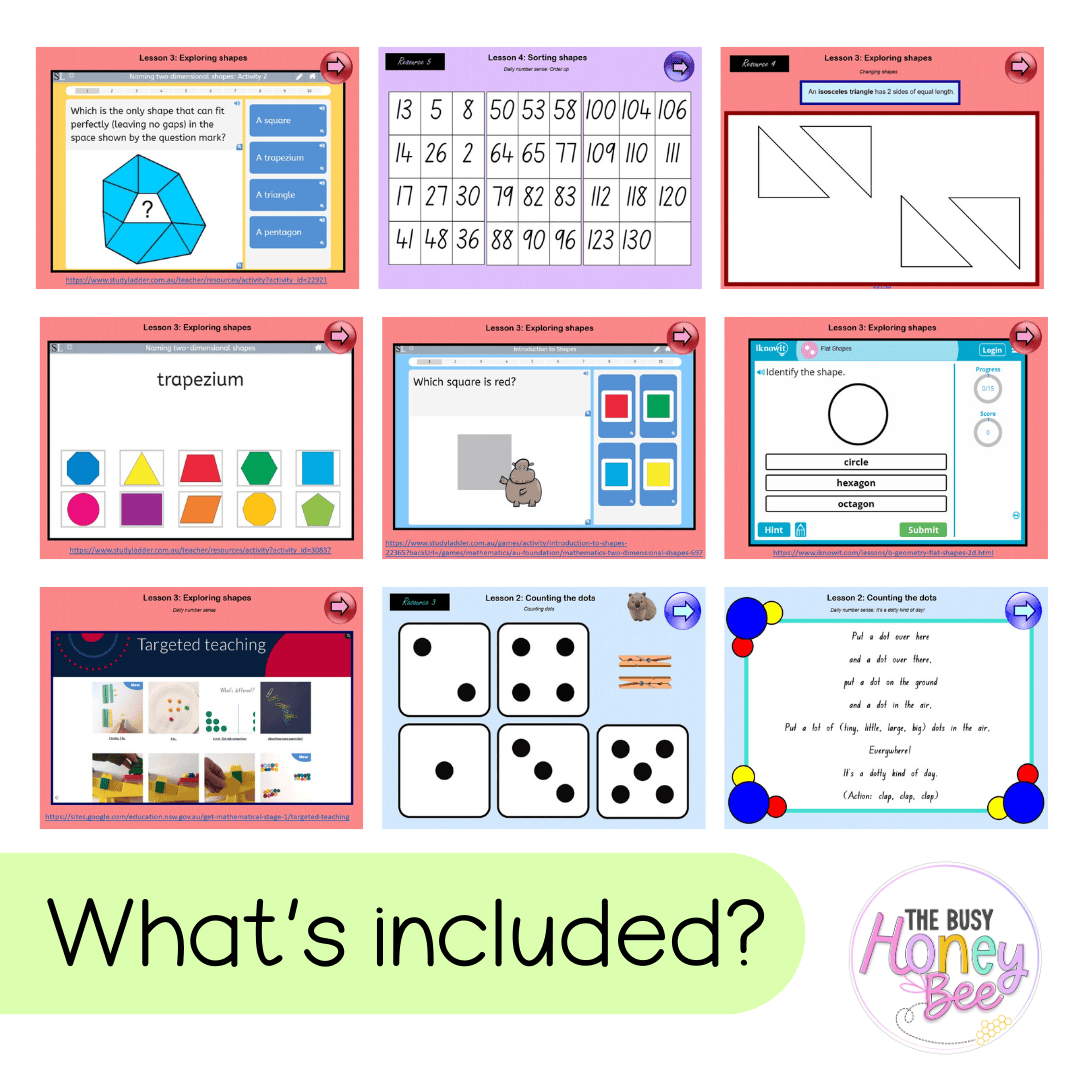 Multi Age K-2 Year B Term 1 Maths Teaching Slides Mega Bundle - Teaching Slides